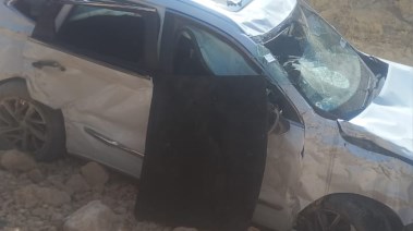 حادث انقلاب سيارة ملاكي 
