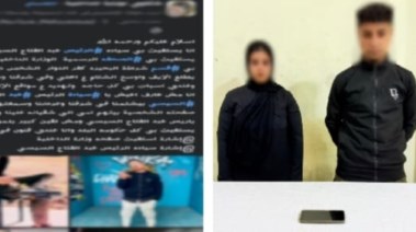 المتهمان وجانب من الواقعة 