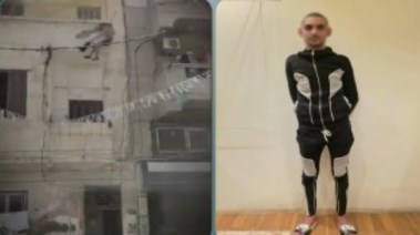 المتهم بعد ضبطه ولقطة من الفيديو
