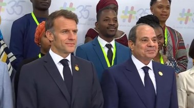 الرئيس السيسي والرئيس الفرنسي ماكرون