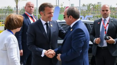 الرئيس السيسي والرئيس الفرنسي ماكرون