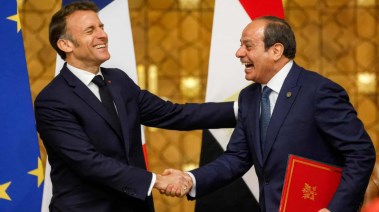 الرئيس السيسي والرئيس الفرنسي ماكرون 