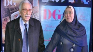 الفنان عبد الرحمن أبو زهرة وزوجته