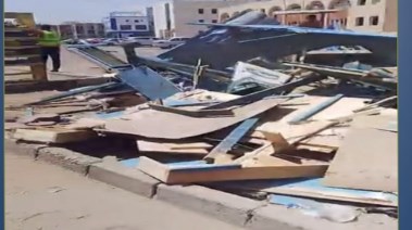 إزالة كشك بدون ترخيص بمدينة بدر