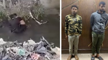 المتهمان وجانب من الواقعة