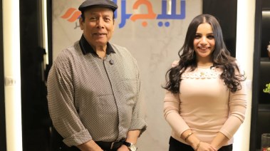 الفنان أحمد ماهر والزميلة هايدي محمد