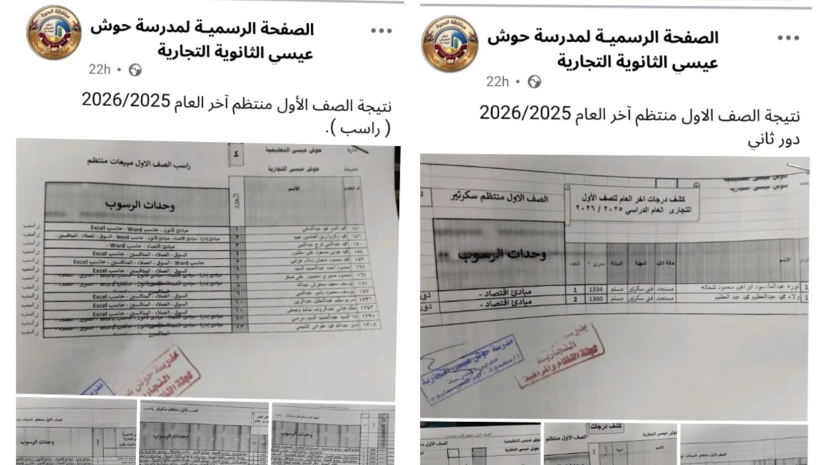 نتيجة المدرسة