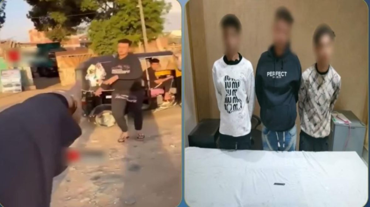 المتهمون وجانب من الواقعة 