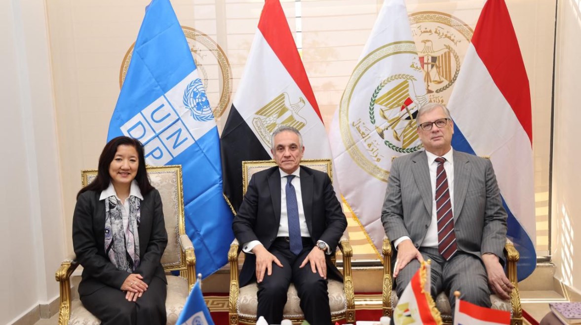وزير العدل خلال مراسم الافتتاح
