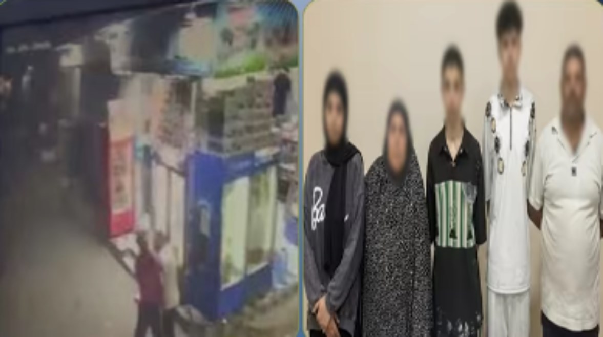 المتهمون وجانب من الواقعة 