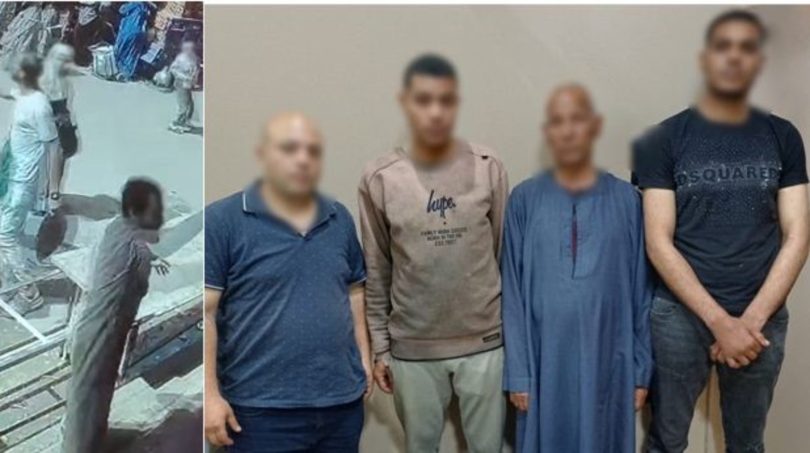 المتهمون وجانب من الواقعة 