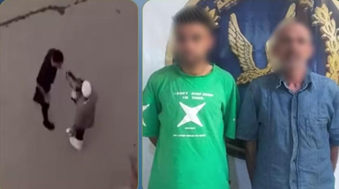 المتهمان وجانب من الواقة 