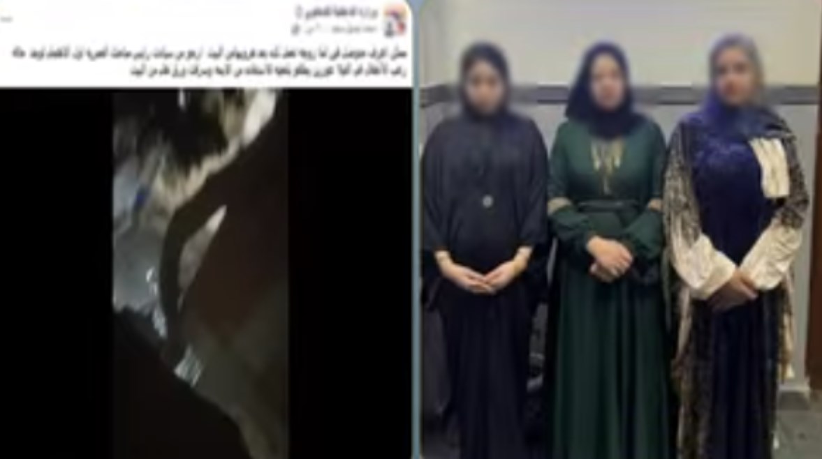 المتهمات وجانب من الواقعة 
