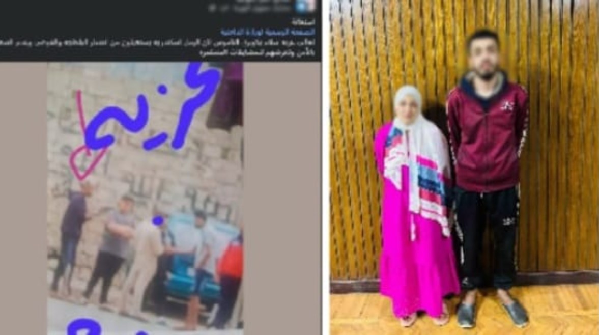 المتهمان وجانب من الواقعة 