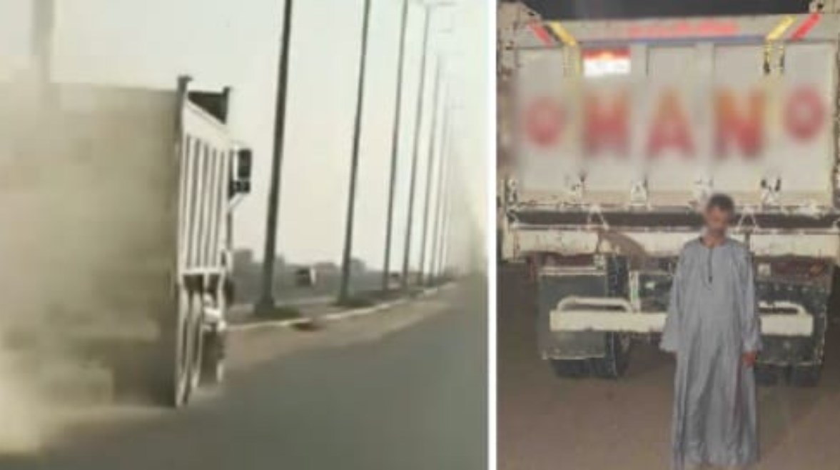 المتهم بعد ضبطه ولقطة من الفيديو