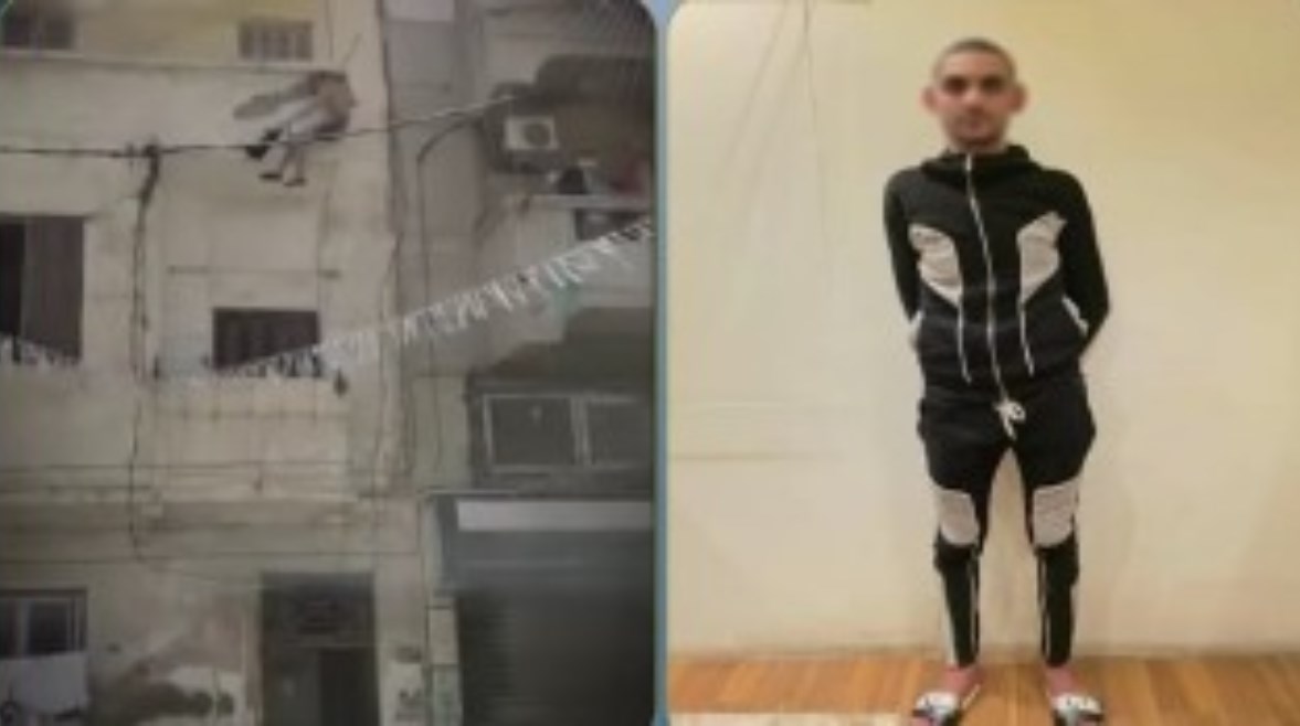 المتهم بعد ضبطه ولقطة من الفيديو
