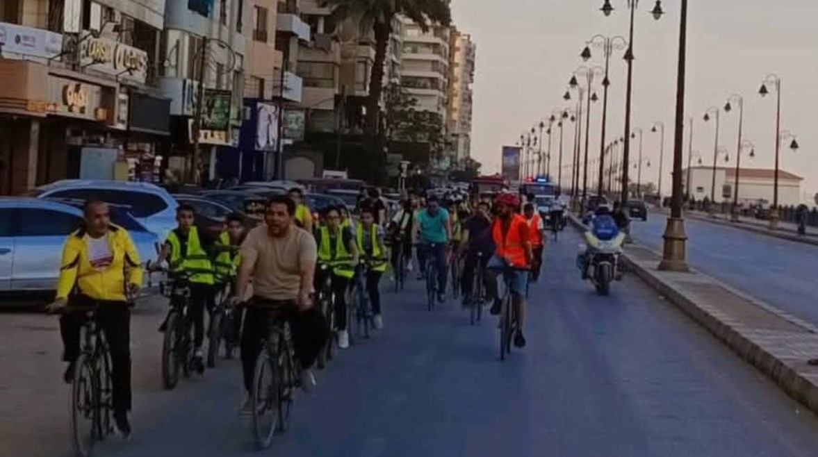 ماراثون رياضي حاشد على كورنيش النيل ببني سويف احتفالاً بعيد العمال 