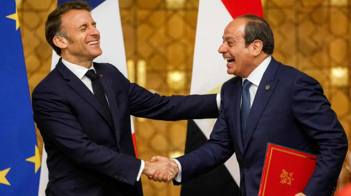 الرئيس السيسي والرئيس الفرنسي ماكرون 