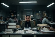 موظفة بأحد شركات التمويل - صورة مصممة بالذكاء الاصطناعي