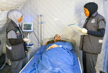 المريض أثناء إجراء العملية