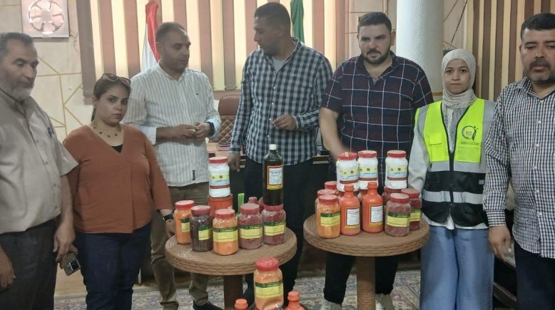 ضبط ألوان صناعية محظورة بالمنيا