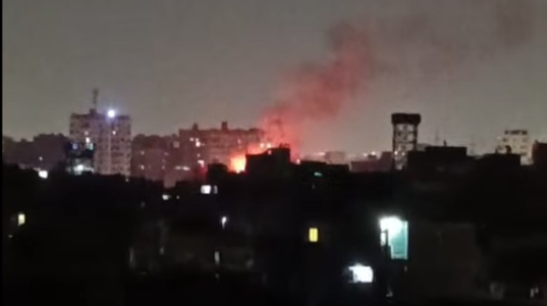 حريق عقار  شبرا الخيمة