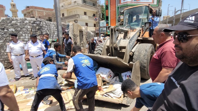 رفع الإشغالات بمدينة بنها