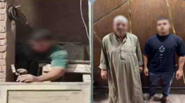 المتهمان وجانب من الواقعة 