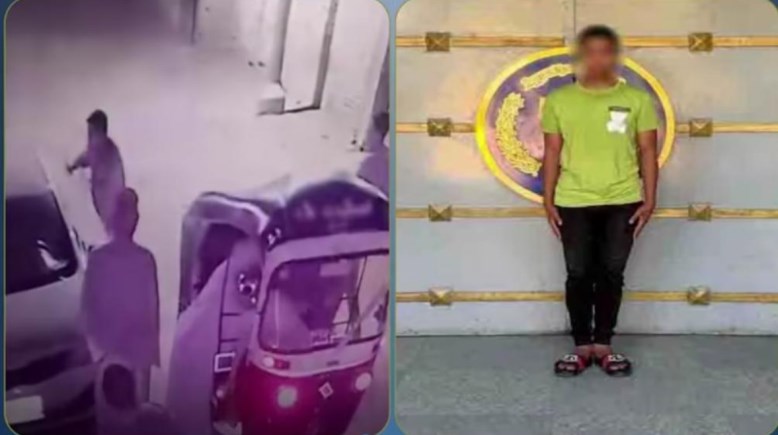 المتهم وجانب من الواقعة 