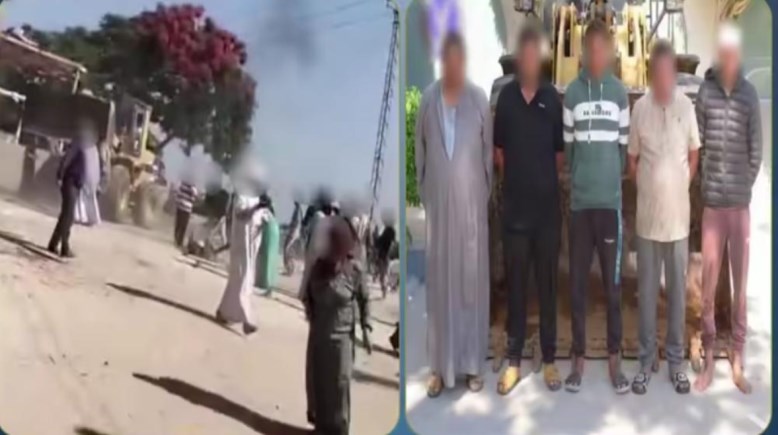 المتهمون وجانب من الواقعة 