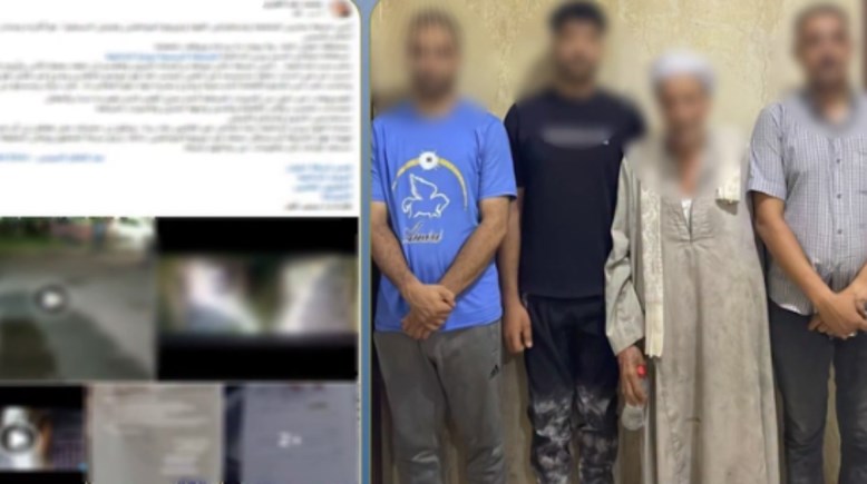 المتهمون وجانب من الواقعة 
