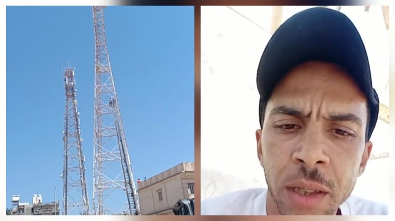 المواطن خالد من أعلى برج الارسال في مدينة الحمام 