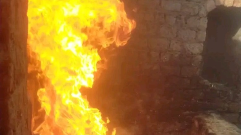 لقطة من الحريق 