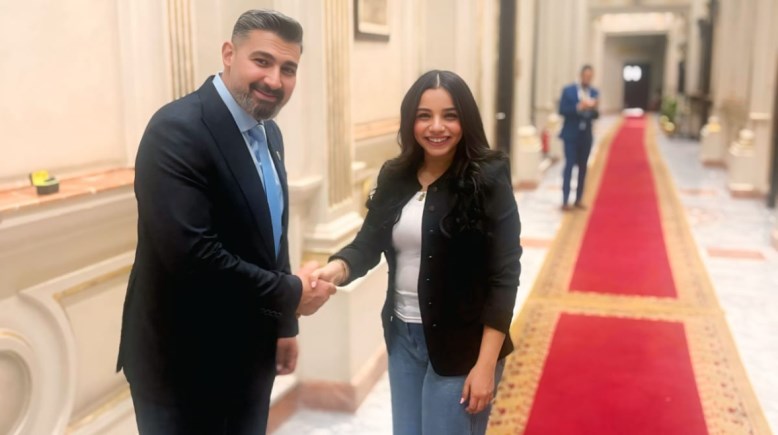 الفنان والنائب ياسر جلال والزميلة هايدي محمد 