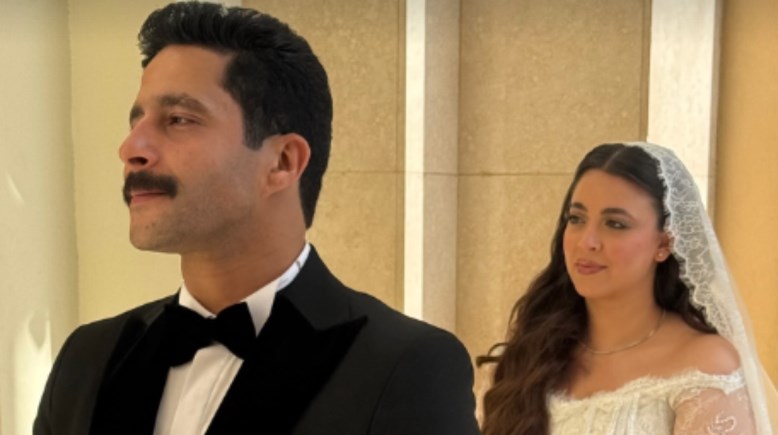 الفنانة هايدي رفعت وزوجها مصطفى منصور