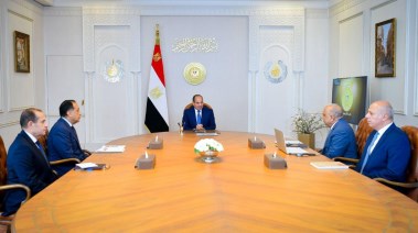 الرئيس عبد الفتاح السيسي خلال الاجتماع