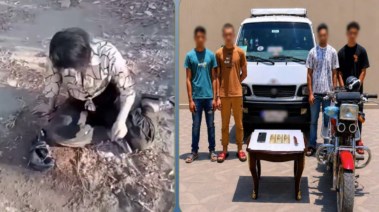المتهمون والسيدة الظاهرة بالفيديو 
