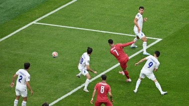 جانب من مباراة البرتغال وأوزباكستان 