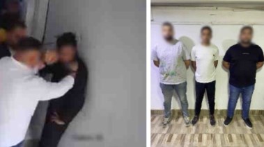المتهمين - صورة من الفيديو 
