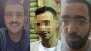الضحية وشقيقه والمتهم بالوسط 