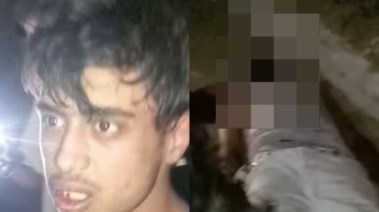 أحد المتهمين وجثمان المتهم المتوفي