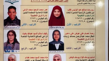 ريم رضا تتصدر.. تعليم بورسعيد يعلن قائمة أوائل الشهادة الإعدادية 2026 تفوق لافت لطلاب الإدارات التعليمية بالمحافظة 