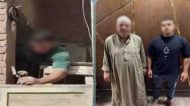 المتهمان وجانب من الواقعة 