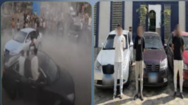المتهمون وجانب من الواقعة 