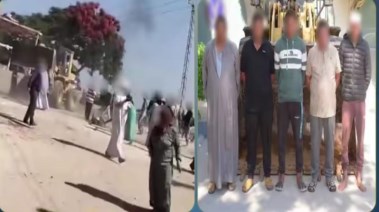 المتهمون وجانب من الواقعة 