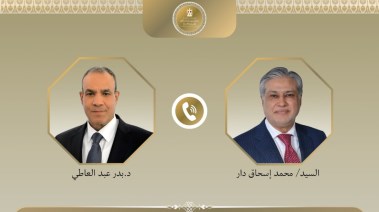 وزير الخارجية والتعاون الدولي والمصريين بالخارج، بدر عبد العاطي، ونظيره البكستاني، محمد إسحاق دار