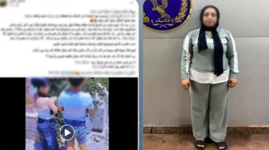 المتهمة وجانب من الواقعة 
