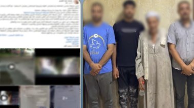 المتهمون وجانب من الواقعة 