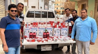 جانب من الحملة والمضبوطات 