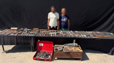 المتهمين والمضبوطات 